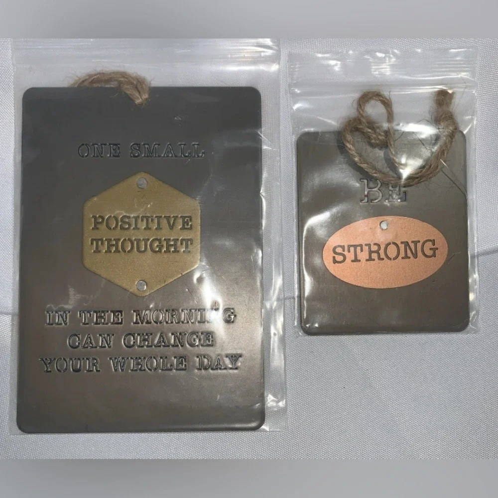 Primitives by Kathy 2 Magnets Wall Hangings Motivational Be Strong Positive